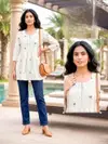 Ff Fancy Cloth Slub Embroidery Work Shrt Top Collections